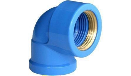 Foto do insumo SINAPI 3515 — JOELHO PVC, SOLDAVEL, COM BUCHA DE LATAO, 90 GRAUS, 20 MM X 1/2", PARA AGUA FRIA