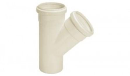 Foto do insumo SINAPI 3658 — JUNCAO SIMPLES, PVC, 45 GRAUS, DN 75 X 75 MM, SERIE NORMAL PARA ESGOTO PREDIAL