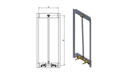 Foto do insumo SINAPI 39354 — KIT CHUVEIRO, INSTAL. PEX, QUADRO METALICO C/2 TRAVESSAS, SUPERIOR C/ ESPERA P/ 