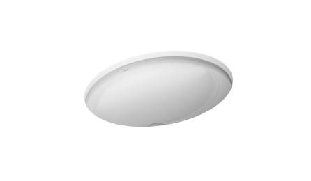 Foto do insumo SINAPI 20269 — LAVATORIO / CUBA DE EMBUTIR, OVAL, DE LOUCA BRANCA, SEM LADRAO, DIMENSOES *50 X 