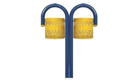 Foto do insumo SINAPI 42440 — LIXEIRA DUPLA, COM CAPACIDADE VOLUMETRICA DE 60L*, FABRICADA EM TUBO DE ACO CARB