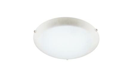 Foto do insumo SINAPI 38770 — LUMINARIA PLAFON REDONDO COM VIDRO FOSCO DIAMETRO *30* CM, PARA 2 LAMPADAS, BASE