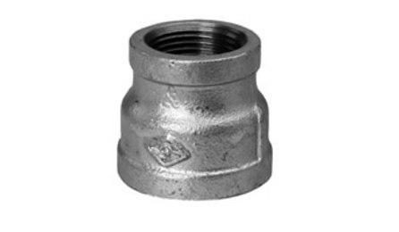 Foto do insumo SINAPI 12406 — LUVA DE REDUCAO DE FERRO GALVANIZADO, COM ROSCA BSP, DE 3/4" X 1/2"