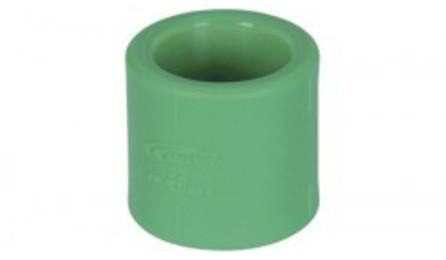 Foto do insumo SINAPI 36320 — LUVA SIMPLES PPR, F/F, SOLDAVEL, DN 20 MM, PARA AGUA QUENTE PREDIAL