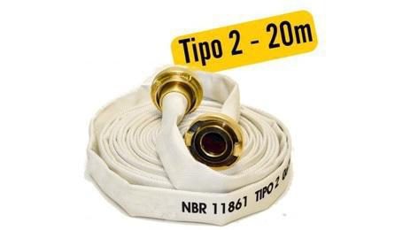 Foto do insumo SINAPI 37528 — MANGUEIRA DE INCENDIO, TIPO 2, DE 1 1/2", COMPRIMENTO = 20 M, TECIDO EM FIO DE P