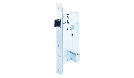 Foto do insumo SINAPI 11481 — MAQUINA DE 40 MM PARA FECHADURA, PARA PORTA DE BANHEIRO, EM ACO INOX