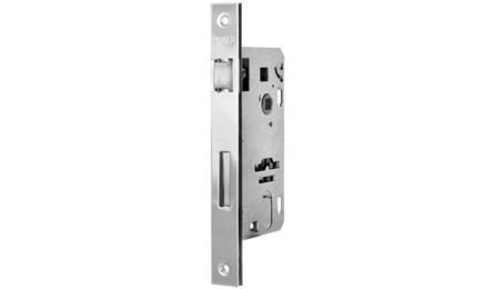 Foto do insumo SINAPI 11476 — MAQUINA DE 55 MM PARA FECHADURA, PARA PORTA INTERNA, EM ACO INOX