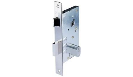 Foto do insumo SINAPI 43608 — MAQUINA DE 55 MM PARA FECHADURA, PARA PORTA DE BANHEIRO, EM ACO INOX