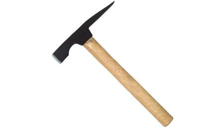 Foto do insumo SINAPI 45241 — MARTELO DE PEDREIRO, 1 CORTE, EM ACO, *500* G, COMPRIMENTO TOTAL DE *28* CM, COM