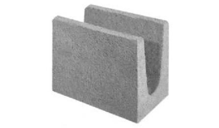 Foto do insumo SINAPI 38598 — MEIA CANALETA DE CONCRETO ESTRUTURAL 14 X 19 X 19 CM, FBK 14 MPA (NBR 6136)