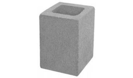 Foto do insumo SINAPI 38592 — MEIO BLOCO DE CONCRETO ESTRUTURAL 14 X 19 X 14 CM, FBK 14 MPA (NBR 6136)