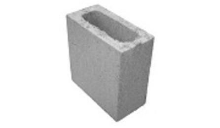 Foto do insumo SINAPI 34763 — MEIO BLOCO DE VEDACAO DE CONCRETO APARENTE 9 X 19 X 19 CM (CLASSE C - NBR 6136)