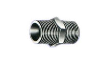 Foto do insumo SINAPI 40356 — NIPLE SEXTAVADO EM ACO CARBONO, COM ROSCA BSP, PRESSAO 3.000 LBS, DN 1/2"