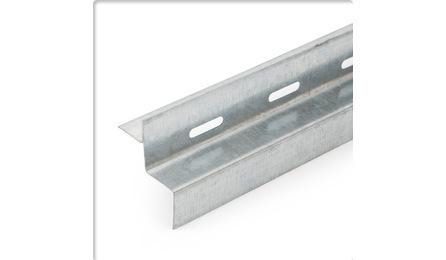 Foto do insumo SINAPI 39429 — PERFIL TABICA ABERTA, PERFURADA, FORMATO Z, EM ACO GALVANIZADO NATURAL, LARGURA 