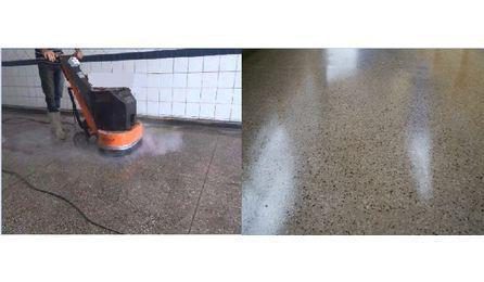Foto do insumo SINAPI 4786 — PISO EM GRANILITE, MARMORITE OU GRANITINA, AGREGADO COR PRETO, CINZA, PALHA OU B