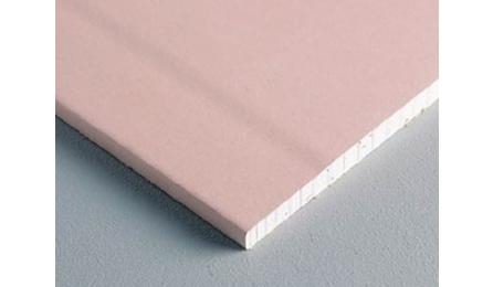 Foto do insumo SINAPI 39415 — PLACA / CHAPA DE GESSO ACARTONADO, RESISTENTE AO FOGO (RF), COR ROSA, E = 12,5 M