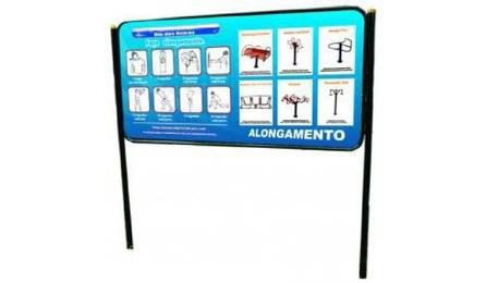 Foto do insumo SINAPI 42438 — PLACA ORIENTATIVA SOBRE EXERCICIOS, 2,00 M X 1,00 M (CHAPA GALVANIZADA #20), EST