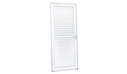 Foto do insumo SINAPI 4917 — PORTA DE ABRIR EM ALUMINIO TIPO VENEZIANA, ACABAMENTO ANODIZADO NATURAL, SEM GUA