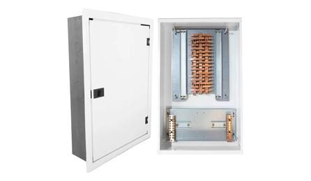 Foto do insumo SINAPI 12041 — QUADRO DE DISTRIBUICAO COM BARRAMENTO TRIFASICO, DE EMBUTIR, EM CHAPA DE ACO GAL