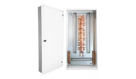 Foto do insumo SINAPI 12042 — QUADRO DE DISTRIBUICAO COM BARRAMENTO TRIFASICO, DE EMBUTIR, EM CHAPA DE ACO GAL