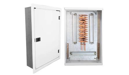 Foto do insumo SINAPI 13396 — QUADRO DE DISTRIBUICAO COM BARRAMENTO TRIFASICO, DE EMBUTIR, EM CHAPA DE ACO GAL