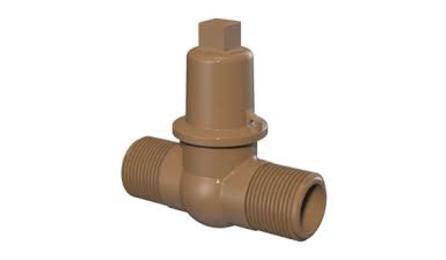 Foto do insumo SINAPI 6029 — REGISTRO DE ESFERA PVC, COM CABECA QUADRADA, COM ROSCA EXTERNA, 1/2"