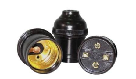 Foto do insumo SINAPI 12295 — SOQUETE DE BAQUELITE BASE E27, PARA LAMPADAS