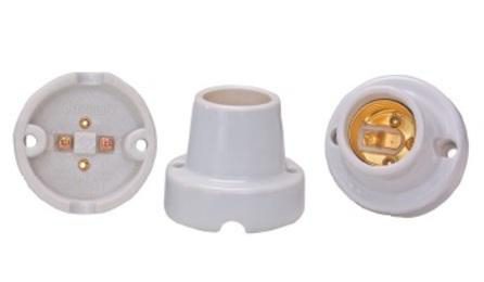 Foto do insumo SINAPI 12296 — SOQUETE DE PORCELANA BASE E27, FIXO DE TETO, PARA LAMPADAS