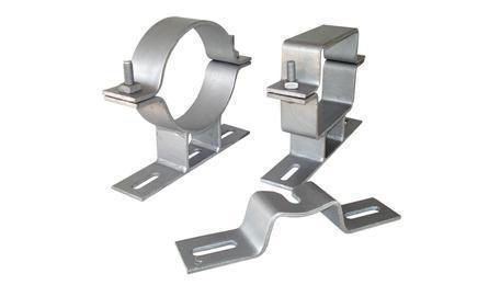 Foto do insumo SINAPI 7576 — SUPORTE EM ACO GALVANIZADO PARA TRANSFORMADOR PARA POSTE DUPLO T 185 X 95 MM, CH