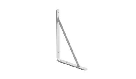 Foto do insumo SINAPI 37591 — SUPORTE MAO-FRANCESA EM ACO, ABAS IGUAIS 40 CM, CAPACIDADE MINIMA 70 KG, BRANCO