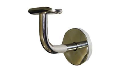Foto do insumo SINAPI 44188 — SUPORTE PARA FIXACAO CORRIMAO TUBULAR NA PAREDE EM, ACO INOX POLIDO, PARA APOIO 