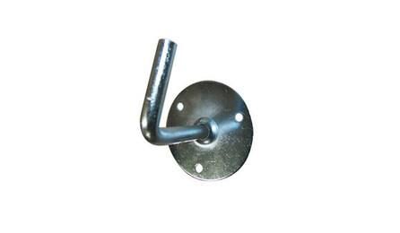 SUPORTE PINO, REDONDO, DE PAREDE, PARA FIXACAO DE CORRIMAO POR SOLDAGEM, EM ACO GALVANIZADO, COM BARRA DE 1/2"
