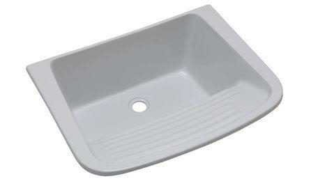 Foto do insumo SINAPI 11690 — TANQUE SIMPLES EM MARMORE SINTETICO DE FIXAR NA PAREDE, CAPACIDADE *22* L, *60 X
