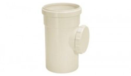 Foto do insumo SINAPI 7105 — TE DE INSPECAO, PVC, 100 X 75 MM, SERIE NORMAL PARA ESGOTO PREDIAL