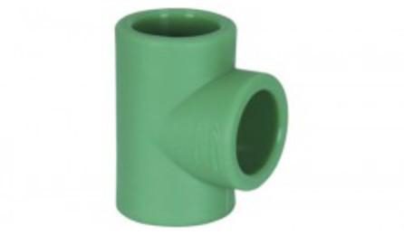 Foto do insumo SINAPI 38461 — TE NORMAL, PPR, F/F/F, SOLDAVEL, 90 GRAUS, DN 90 X 90 X 90 MM, PARA AGUA QUENTE 