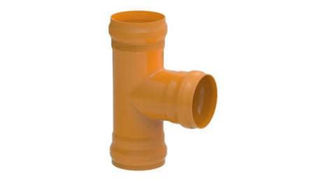 Foto do insumo SINAPI 7070 — TE, PVC, 90 GRAUS, BBB, JE, DN 200 MM, PARA REDE COLETORA ESGOTO