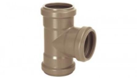 Foto do insumo SINAPI 41892 — TE, PVC PBA, BBB, 90 GRAUS, DN 100 / DE 110 MM, PARA REDE DE AGUA