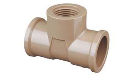 Foto do insumo SINAPI 37947 — TE PVC, SOLDAVEL, COM ROSCA NA BOLSA CENTRAL, 90 GRAUS, 25 MM X 3/4", PARA AGUA 