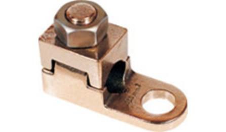 Foto do insumo SINAPI 1586 — TERMINAL METALICO A PRESSAO PARA 1 CABO DE 25 MM2, COM 1 FURO DE FIXACAO