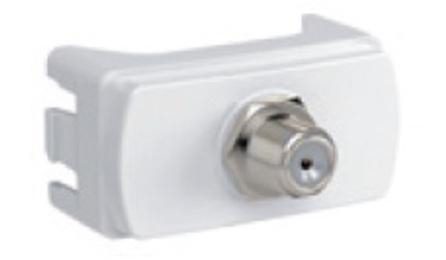 Foto do insumo SINAPI 38105 — TOMADA PARA ANTENA DE TV, CABO COAXIAL DE 9 MM (APENAS MODULO)