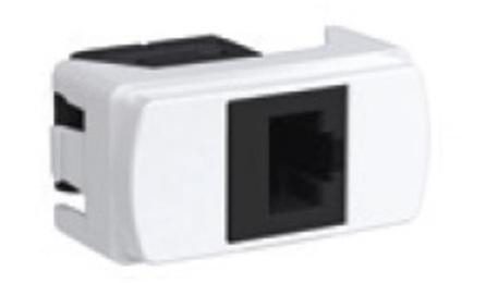 Foto do insumo SINAPI 38104 — TOMADA RJ45, 8 FIOS, CAT 5E (APENAS MODULO)