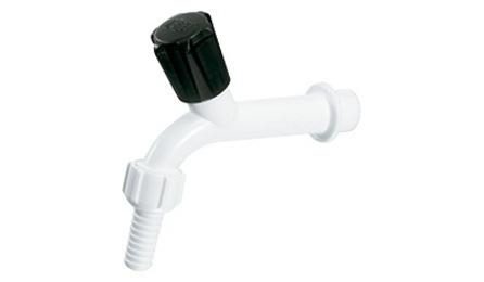 Foto do insumo SINAPI 11831 — TORNEIRA PLASTICA PARA TANQUE 1/2" OU 3/4" COM BICO PARA MANGUEIRA