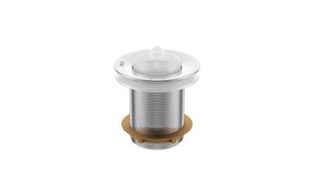 Foto do insumo SINAPI 37588 — VALVULA DE ESCOAMENTO PARA TANQUE, EM METAL CROMADO, 1.1/2", SEM LADRAO, COM TAM