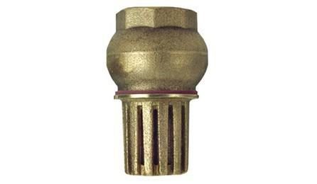 Foto do insumo SINAPI 10236 — VALVULA DE RETENCAO DE BRONZE, PE COM CRIVOS, EXTREMIDADE COM ROSCA, DE 1 1/2", 